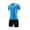 Blue, variant on CYRBOKO Boys Athletic Outfit Sets, Quick-dry Short Sleeve Football Elastic Waist Summer Clothing Sets Blue Size 10 T