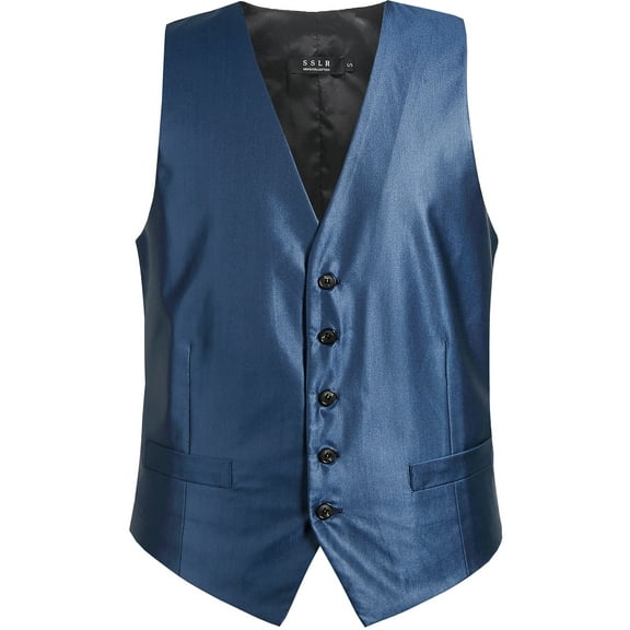 SSLR Men's Suit Vests Single Breasted Waistcoat Casual Dress Vest
