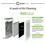 Air Purifier for Allergies and Asthma, Smoke Odors, Large Rooms, Home, Pets, Mold, Dust - 4-in-1 System with UV, Ionizer, True HEPA and Carbon - InvisiClean Aura II