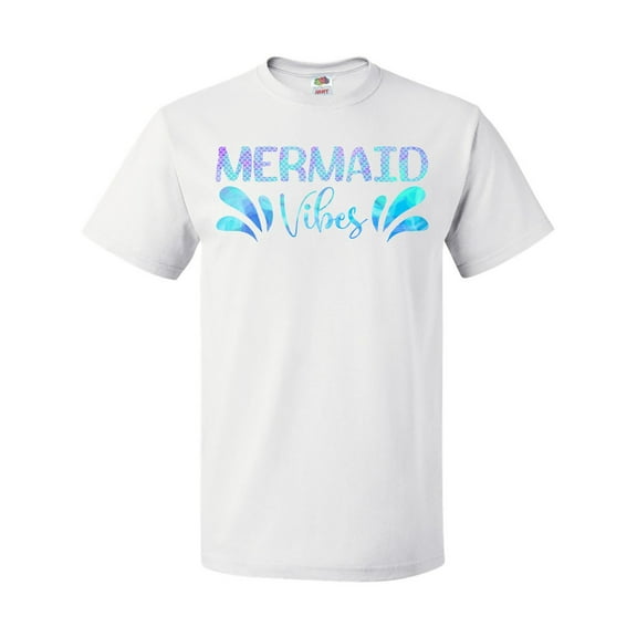 Inktastic Mermaid Vibes Text in Blues T-Shirt