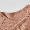 thumbnail image 6 of Lenpel Newborn Baby Kimono Bodysuits Cute Side Bow Tie Breathable Wrap Onesies Long Sleeve Fashion Button Casual Infant Jumpsuits(Brown,6-9Months), 6 of 6
