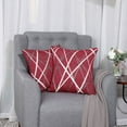 thumbnail image 2 of PiccoCasa 2 Pack Polyester Cushion Covers Stylish Simplicity Sofa Throw Pillowcases, 17"x17" Red, 2 of 7