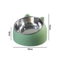 thumbnail image 2 of Cuenco de acero inoxidable para gatos y perros, con protección para las vértebras cervicales y boca oblicua, cuenco para comida para mascotas., 2 of 5
