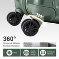 thumbnail image 5 of Zimtown 2 Piece Luggage Set, 20" Carry-On Expandble ABS+PC Luggage Hardside Lightweight Suitcase, 14" Mini Cosmetic Cases, Green, 5 of 10