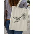 thumbnail image 2 of Smartprints Hummingbirds And Flower Tote Bag - Image by Shutterstock, One Size Cotton Canvas Tote Bag, 2 of 4
