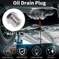 thumbnail image 2 of Unique Bargains M16*1.5 Magnetic Oil Drain Plug Stainless Steel Oil Pan Drain Bolt Screw Thread Repair 1Pc Copper Washers Silver Tone 1 Pc, 2 of 7