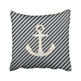 thumbnail image 1 of RYLABLUE Square Throw Pillow Covers Striped Burlap Look Nautical Ships Anchor Pillowcases Polyester 18 X 18 Inch With Hidden Zipper Home Sofa Cushion Decorative Pillowcase, 1 of 1