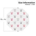 thumbnail image 2 of KLL Drink Coasters Set Octagon of 4,PU Leather Absorbent Coasters Set Decorative Coffee Cup Coasters Housewarming Gift for Home Decor-Girl Rabbit, 2 of 5