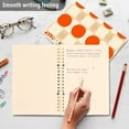 thumbnail image 4 of FORMRS 1-Subject Spiral Notebook 8" x 5" College Ruled 60 Refillable Sheet, 2 Pack, Orange Geometric Circles, 4 of 7
