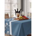 thumbnail image 6 of Blue Brown Flowers Table Cloth, Classic Botanical Art Elegant Waterproof Tablecloth for Rectangle Tables, Reusable Washable Fabric Table Cover for Restaurant Kitchen Dining Tables 60"x102", 6 of 6