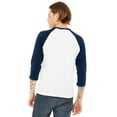 thumbnail image 2 of Bella + Canvas Unisex 3/4-Sleeve Baseball T-Shirt, 2 of 5