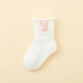 thumbnail image 2 of ZACPNCV Toddler Baby Knee-Highs Socks Knitted Socks Solid Color Cotton No Slip Cotton Floor Mid Tube Socks White 0-1 Years, 2 of 4