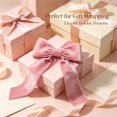 thumbnail image 3 of Pink Velvet Bows 5 Pieces Pre-Tied Decorative Bow Set for Valentine's Day Baby Shower Bridal Party Gift Wrapping, 4.92 inch Romantic Ribbon Decoration, 3 of 9
