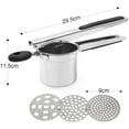 thumbnail image 4 of Presse à Pommes de Terre en Acier Inoxydable, Presse à Spaetzle, Spaetzle Professionnel Chef avec 3 Disques Perforés, 4 of 8