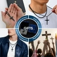 thumbnail image 7 of VNOX 2 Pcs Crucifix Cross Necklace for Men, Layered Stainless Steel Pendant Rope Chain,Black Crucifix Necklace, Jesus Cross Necklaces Religious Gifts for Men, 7 of 7