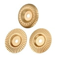 thumbnail image 1 of Conjunto de discos de tallado de madera Uxcell 3Pcs, moldeado, tallado, lijado, disco de corte con eje de 5/8" tono dorado, 1 of 5