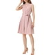 thumbnail image 1 of INSPIRE CHIC Women's Sleeveless V Neck Summer Midi Button Front Dress Dusty Pink S, 1 of 6
