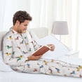 thumbnail image 6 of Salouo Dachshund Dog Puppy Print Button-Front Long Sleeve Pajama Set for Men, Soft 2Pjs Men's Long Sleeve Sleepwear-Large, 6 of 7