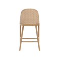 thumbnail image 5 of Nathan James Rikki Seagrass Bar Stool with Back, 2-Pack Boucle Counter Stool with Upholstered Seat, Solid Wood Frame, and Woven Seagrass Backrest, 5 of 5