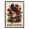 thumbnail image 1 of Kits de Punto de cruz decoración Likrtyny Bordado completo estampado Cuervo Calavera Calabaza 11CT, 1 of 9
