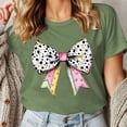 thumbnail image 2 of Camiseta de Cuello Redondo de Manga Corta de la Mujer, Top de Moda para Invierno Y Primavera Impresa de Navidad Casual 3/4, 2 of 7