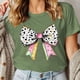 thumbnail image 2 of Camiseta de Cuello Redondo de Manga Corta de la Mujer, Top de Moda para Invierno Y Primavera Impresa de Navidad Casual 3/4, 2 of 7