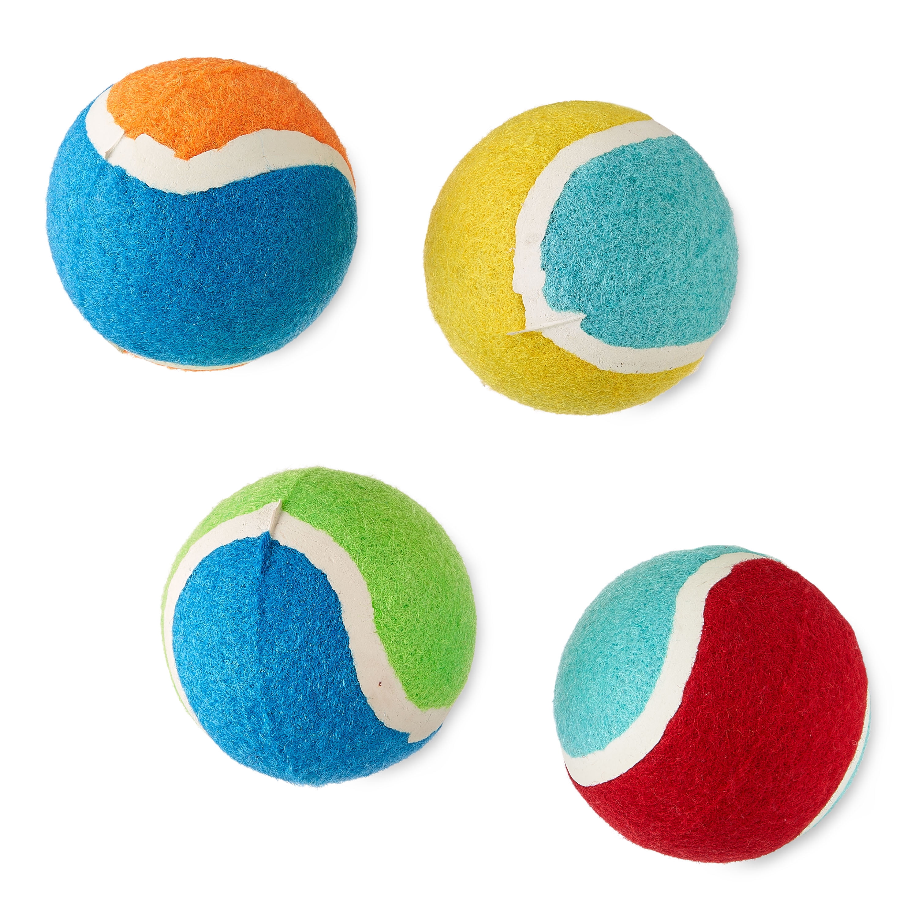 Vibrant Life Tennis Balls Dog Toy, Durable, Natural Rubber Ball, Chew Level 1 for Light Chewers, Assorted