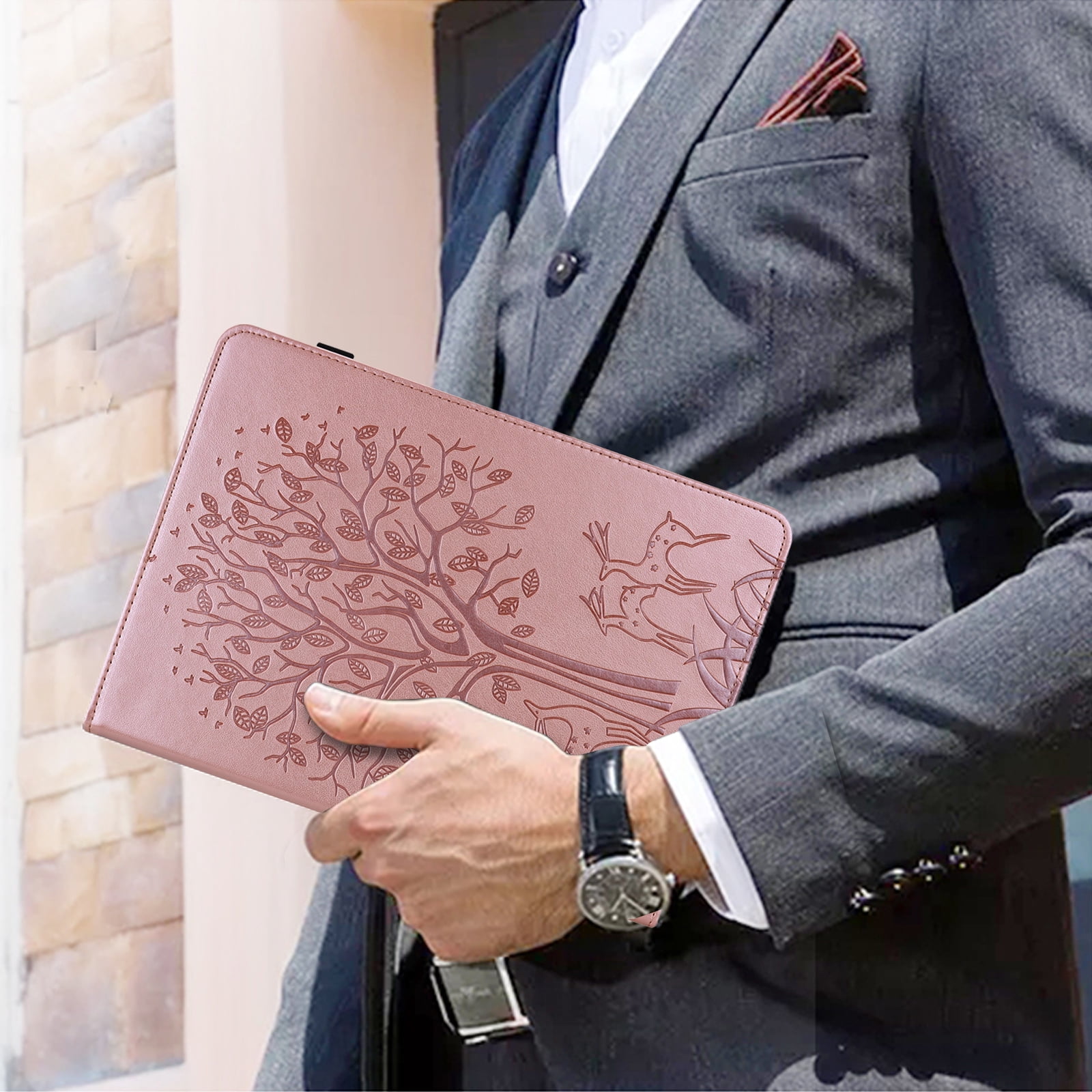 Custodia In Similpelle Apexel Per IPad Mini Con Supporto Da Tavolo E Funzione Sleep/Wake – Rosa - copertina