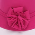 thumbnail image 6 of Cheers.US Women Lady Girls Vintage Imitation Woolen Solid Color Flower Winter Hat Decor Bucket Hat Bowler Cap, 6 of 7