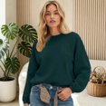thumbnail image 2 of LIIPEE Womens Casual Solid Color Sweatshirts Autumn Cozy Long Sleeve Crew Neck Sweatshirt S-XXXL, 2 of 4