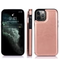 thumbnail image 7 of For iPhone 14 PLUS Luxury Side Magnetic Button Card ID Holder PU Leather Case Cover - Rose Gold, 7 of 7