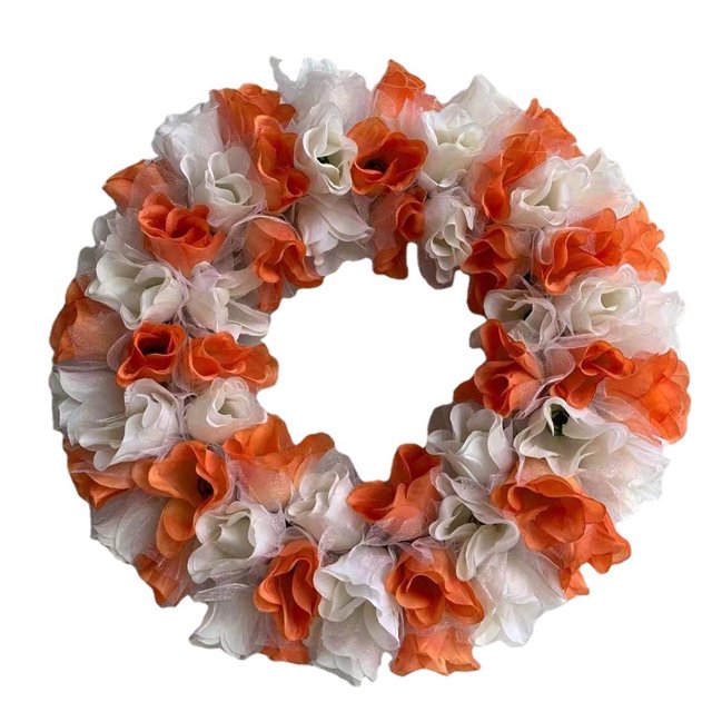 Corona floral de flores para puerta principal, de ratán de de 35 cm para sala de fiestas, decoración para hogar libre Magideal Corona floral