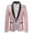Pink, variant on Men'S Casual Fashion Suit Sequin Male Stage Personality Performance Emcee Sequin Solid Color Suit