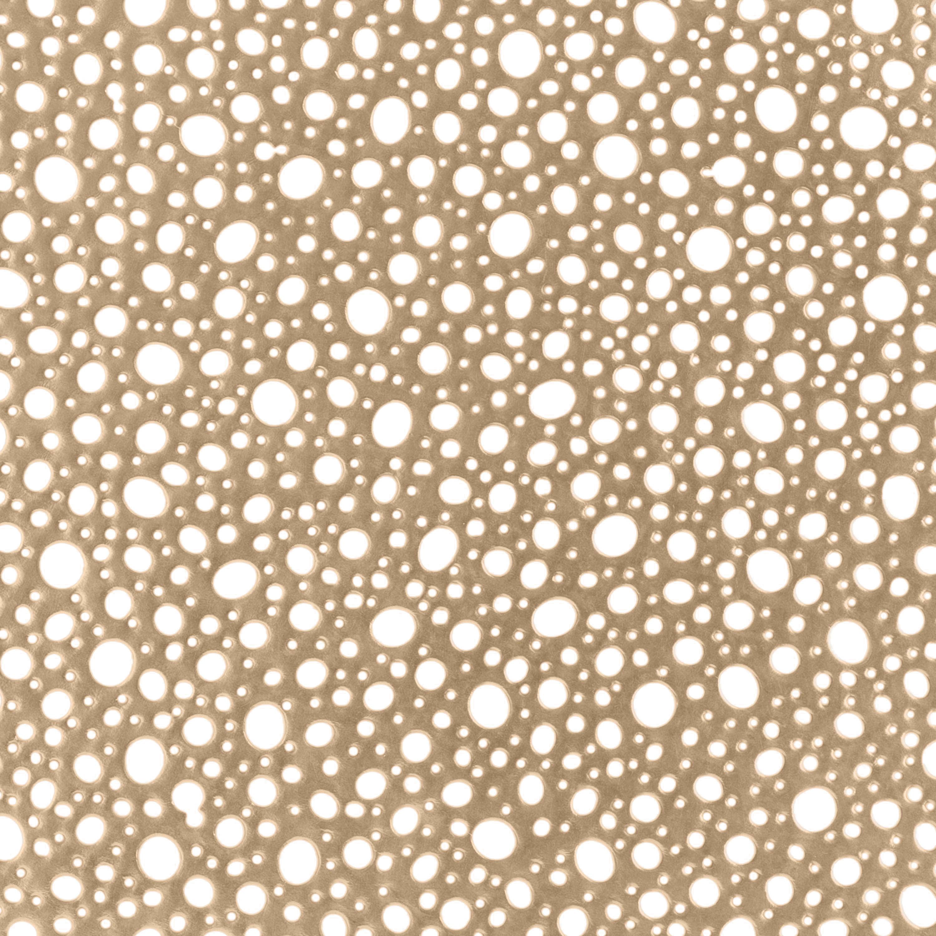 Home Details Set of Four Round Moon Laser Cut Table Place Mat, Gold