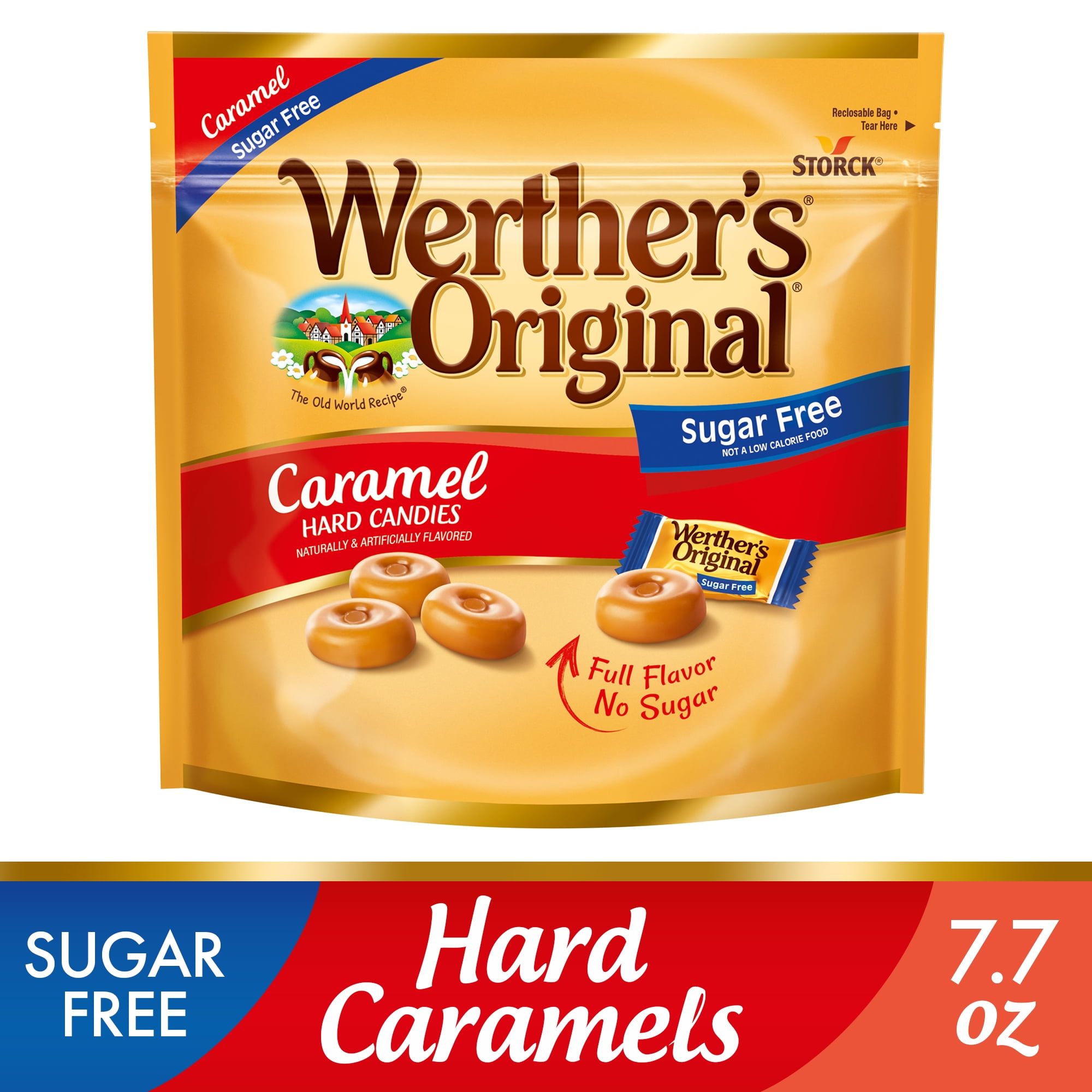 Werther's Original Sugar Free Creamy Toffees - 65g (£1.25 PMP) – USA Bites