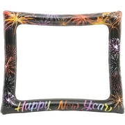 FRCOLOR Happy New Year Photo Booth Frame Inflatable New Year Party Selfie Photo Prop