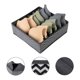 thumbnail image 3 of Almacenamiento de ropa interior, juego de 2 cajas organizadoras de cajones plegables con 6 compartimentos, caja de almacenamiento de cajones no tejidos con organizador de ropa interior de textura ond, 3 of 5