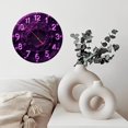 thumbnail image 6 of Purple Neon Clock Wall Decor 10-Inch Silent Wooden Wall Clock, Battery Operated (AA Batteries Not Included), Artistic Home Decor, 6 of 7