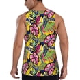 thumbnail image 3 of Haiem Colrful Tropical Leaves Men Workout Tank Top Gym Bodybuilding Sleeveless Muscle T Shirts Athletic Tank Breathable Workout Shirt-4X-Large, 3 of 9