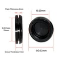 thumbnail image 2 of Flyshop Black 25 mm 1" Rubber Plug, 20 mm 13/16" ID, One-sided Cable Protector Synthetic Rubber Grommets Hole Plug Wire Protection, Round, Thicker, 4-Pack, 2 of 6