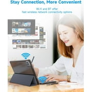 2 in 1 Tablet, 10 inch Tablet Android Tablets PC with Keyboard Case Mouse Stylus, 4GB RAM+64GB ROM 512GB Expandable Tableta Computer, 10.1 IPS Screen, 2+8MP Dual Camera, WiFi BT Google Play.