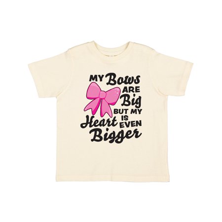 

Inktastic My Bows are Big But My Heart is Even Bigger Gift Toddler Boy or Toddler Girl T-Shirt