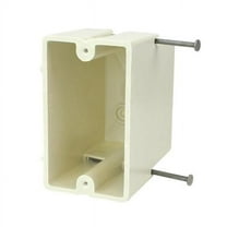 22.5 cu. in. Rectangle Fiberglass 1 Gang Electrical Box, Off White