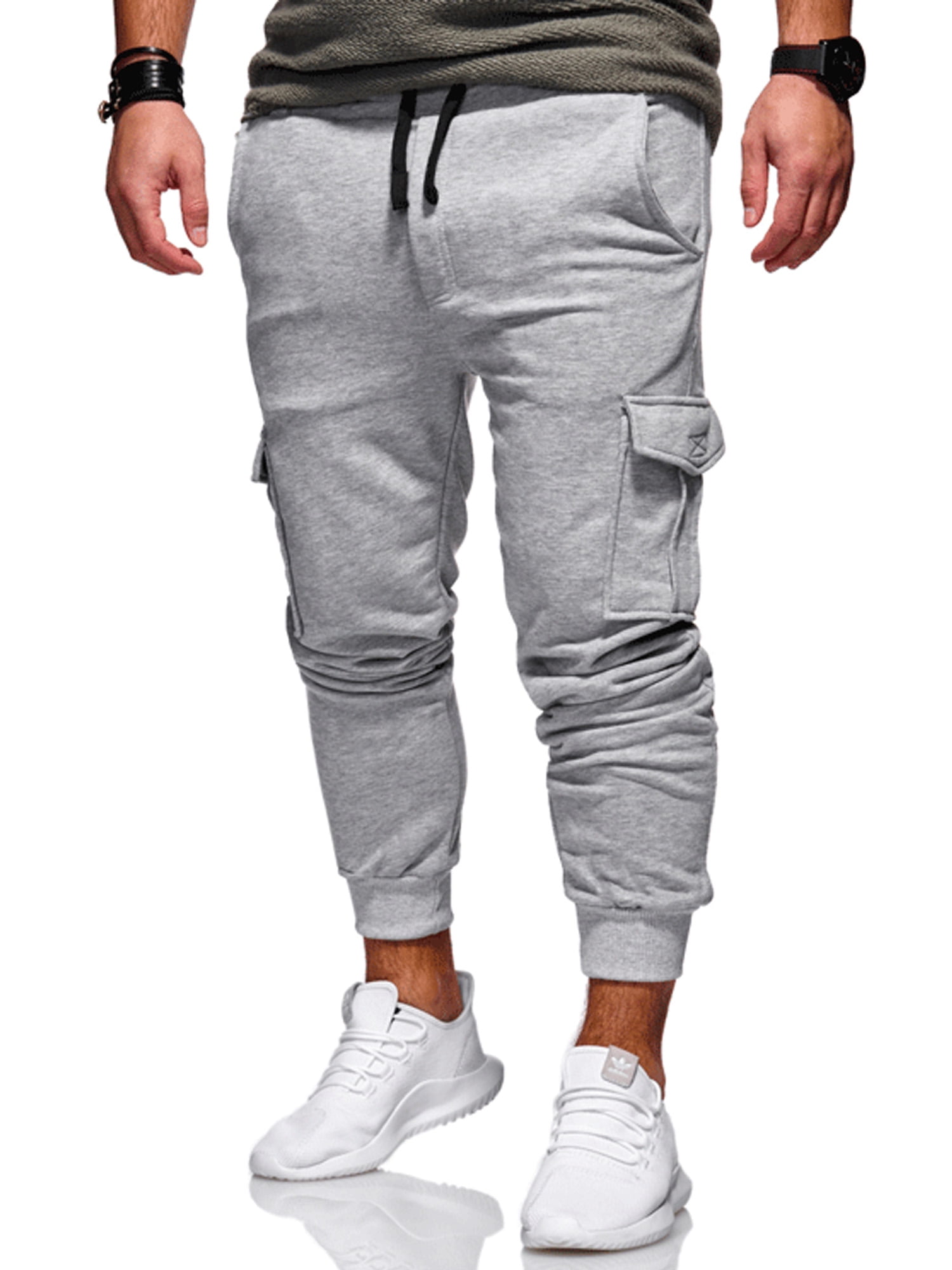 Diconna - Men Casual Tracksuit Loose Sport Gym Jogging Joggers Sweat Cargo Pants Trousers