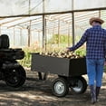 thumbnail image 6 of Dextrus Dump Cart Tow Behind Lawn 350LB Steel Black for Lawn Tractor & ATV UTV With Wheels, 6 of 6