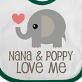 thumbnail image 4 of Inktastic Nana and Poppy Love Me Boys or Girls Baby Bib, 4 of 4