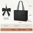 thumbnail image 4 of RAINSMORE Laptop Bag for Women 14 Inch Leather Work Tote Bag Professional Briefcase for Office Teacher College Computer Bag,Black, 4 of 8
