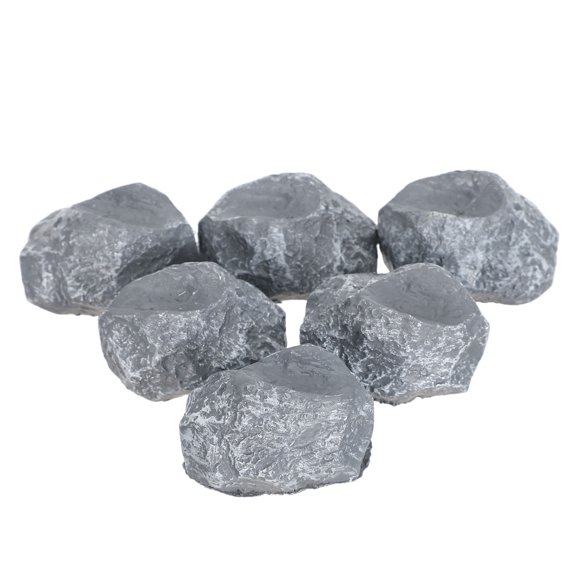 OUNONA 6Ud Rocas Artificiales Para Jardín Color Oscuro Con Material De Resina Para