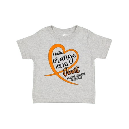 

Inktastic I Wear Orange for My Aunt Multiple Sclerosis Awareness Gift Toddler Boy or Toddler Girl T-Shirt