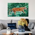 thumbnail image 2 of Wynwood Studio 'Cougar Jungle' Animals Wall Art Canvas Print - Orange, Green, 30" x 20", 2 of 2